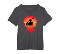 Kayak Canoe Men Ladies Paddle Boat Kayaker T-Shirt, Women's Plus, Dark Heather Grey, 3X