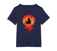 Kayak Canoe Men Ladies Paddle Boat Kayaker T-Shirt, Women's Plus, Navy Blue, 4X