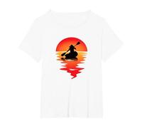 Kayak Canoe Men Ladies Paddle Boat Kayaker T-Shirt, Women's Plus, White, 4X