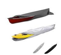 Kayak Cover 16 ft Waterproof Kayak Covers Canoe Cover Canoe Kayak Boat Storage Cover Heavy Duty Oxford 420D UV Sunblock Shield Protector for Kayak Canoe 5m*1m(Black)