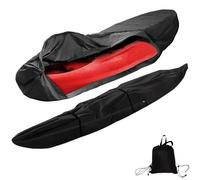 Kayak Cover 3m-5.5m Kayak Canoe Cover Waterproof Kayak Covers for Outside Storage Rain Protection UV Canoe Covers for Outdoor Storage Kayaks Paddle Covers with Zip(Black,4 m/13ft)