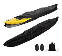 Kayak Cover 420D Oxford Cloth Canoe, Waterproof Outdoor Boat Protector for Outdoor Kayak Canoe Paddle Board Boat Accessories(18FT)