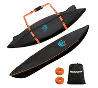 Kayak Cover 600D Waterproof UV Protection and Dust Resistant Heavy Duty Full Canoe Cover for Indoor/Outdoor Kayak/Canoe/Paddle Board with Storage Bag Kayak Covers for Outdoor Storage (8ft-10ft)