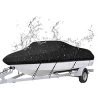 Kayak Cover Boat Cover for Boston Whaler 325 Conquest, Oxford Fabric Runabout Boat Cover Canoe Cover with Stretchy Elastic Band and Buckle Waterproof Dinghy Cover,A Silver