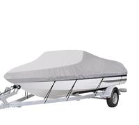 Kayak Cover Boat Cover for Yamaha 190 FSH Sport, Oxford Fabric Runabout Boat Cover Canoe Cover with Stretchy Elastic Band and Buckle Waterproof Dinghy Cover,B Black