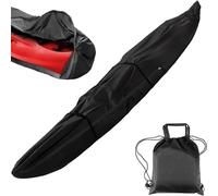 Kayak Cover, Kayak Canoe Cover 420D Oxford Cloth Waterproof UV Protection For Trailer Multicolor Multiple Sizes(Black,18FT)