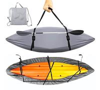 Kayak Cover, Kayak Canoe Protective Cover 420D Oxford for 3m to 6.5m Kayaks Grey(5.5m/18ft)