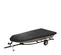Kayak Covers for Outdoor 210D Boat Cover Waterproof Heavy Duty Trailerable Black/Silver 12" 14" 16" 18"(Black-16FT)