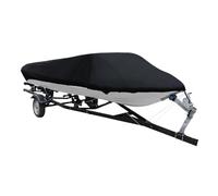 Kayak Covers for Outdoor Trailerable Boat Cover 14-16/16-18/17-19/20-22FT Waterproof Speedboat Canvas Yacht(Black 600 x 300cm)