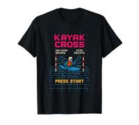Kayak Cross Press Start Arcade Value Graphic T-Shirt, Men, Black, M