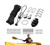 Kayak Deck Rigging Kit - Durable Mounting Hardware O Ring, Complete Anchorr System With Cleat Rope Pulleys Pad Eyes Snaap Hooks, Universal Setup For Secure Fit | Rigging Kit For Kayak Canoe