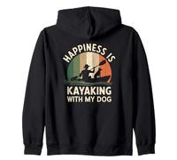 Kayak Dog Canoe Love Water Nature Adventure Zip Hoodie