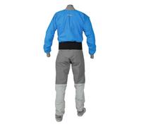 Kayak Dry Suit Men's Kayak Drysuit 3-layer Waterproof Fabric Breathable Same Material As Socks Flat Bottom Padding Pad(Blue,M)