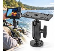Kayak Fish Finder Mount for Garmin STRIKER Plus 4cv | Adjustable fish finder mount with dual ball joints for stable display positioning on kayaks and fishing boats.