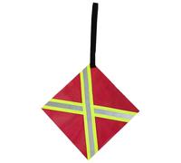 Kayak Flag - Kayak Night Warning Flag 12x10 Inch | Hi Vis Reflective Warning Signs Accessories Reflective Safety for Trailer, Trailer Pole,