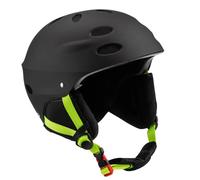 Kayak Helmet with Earmuffs and Ventilation, Black Ski Helmet for Kayaking, Wakeboarding, and Whitewater Sports, Water Sports Helmet with Adjustable Fit and Secure Buckle