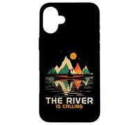 Kayak Kayaking Vintage Mountains Canoe Canoeing Kayaker Case for iPhone 16 Plus