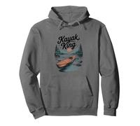 Kayak King in the Wild Adventure for Kayakers Pullover Hoodie