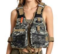Kayak Life Vest Reflective All-Day Comfort Multi Pocket Length Adjustable