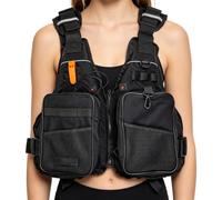 Kayak Life Vest Reflective All-Day Comfort Multi Pocket Length Adjustable