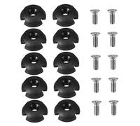 Kayak Line Guide Deck Line Guide Kayak Mount Hook Buckle Clip Round Out Pull Rope Buckle Fitting Accessories for Kayak Canoe Boat Black 10PCS