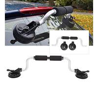 Kayak Load Assist,Canoe Trolley Kayak Accessories Kayak Kayak Roof Rack Black+Silver Aluminium Alloy Car Roof Loader, with Suction Cup for Canoes Kayaks