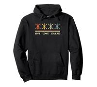 Kayak Lover Retro Paddle Sports Live Love Kayak Graphic Pullover Hoodie