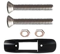 Kayak Paddle Clip with Screw, Deck Mounted Holder for Oar Shafts | Aluminium Alloy and Plastic Build, Cut-out Clamping Method, Black Finish, for Outdoor Kayaking Use