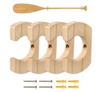 Kayak Paddle Holder - 4pcs Wall-Mounted, Wooden Oar Keeper Clips, Kayak Oar Holder | Scratch-Proof Paddle Rack for Kayaks Canoes Rowing Boats Garage & Boathouse