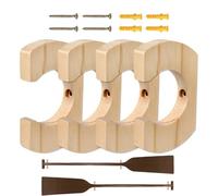 Kayak Paddle Support | Scratch Resistant Paddles | Wooden Wall Rack - for Garage Warehouse Bedroom Balconies Outside Inside