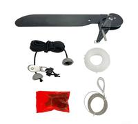 Kayak Rudder Kit Nylon Tail Steering System for Fishing Boats - Enhanced Control & Tracking in Windy Conditions - Easy Install Stern Mount Directional Upgrade Black
