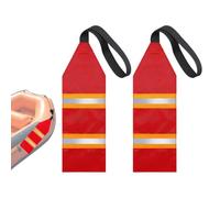 Kayak Safety Flag - 23 Inch Red Reflective Warning Sign for Canoe and Boat | Lightweight Foldable Oxford Fabric Visibility Flag for Lake, Pond and River | Universal Towing Safety Flag