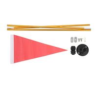 Kayak Safety Flag Kit, Aluminum & Nylon Pole Mount, Single Red DIY Kit - Enhanced Visibility, Foldable Storage, Ideal for Sea Kayakers