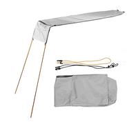 Kayak Shade Canopy Portable Foldable Boat Awning Set Kayak Canoe Sunshade Accessories Premium Nylon Oxford Cloth Shockproof Aluminum Poles for Boats Kayaks Canoes (Light Grey)