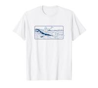 Kayak Silhouette Kayaker Sea Kayaking Sport Value Graphic T-Shirt, Men, White, S