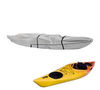 Kayak Storage Cover - Waterproof Canoe Shield, Heavy Duty Protector | Zipper Closure Sunproof Boat Covering, Outdoor Indoor Dinghy Tarp for Garage Marina Dock Shelter Lakeside Basement Shed Cabin
