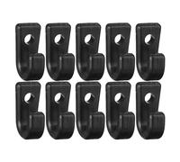 Kayak Tie Down Hooks, Elastic Tie Down Hooks | 10 J Shaped Hooks with Nylon Elastic Cord | 5mm Screw Hole, Safe Kayak Accessories for Rope