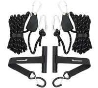 Kayak Tie Down Straps Kit - Bow and Stern Ties, Heavy Duty Ratchet Straps, Anchor Points and Secure Tie-Down Kit for Canoes, Kayaks, Paddle Boards and Watercraft