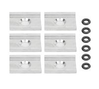 Kayak Track Adapter Plates 6PCS, Anodized Aluminum with O Ring, Tight Connection for Fishing and Camera Accessories - Durable Marine Grade, Easy Customization for Multiple Kayaks