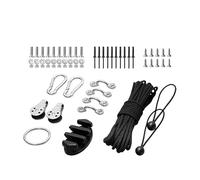 Kayak Trolley Set - Durable System, Adjustable Mounting Parts | Complete Installation Accessories for Kayak, Canoe, Boat, Fishing, Water Sports and Outdoor Paddling, Stability Control