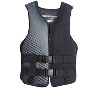 Kayak Vest, Buoyancy Swimming Aid Adjustable with Zipper Pockets for Boating Swimming Watersports(black,XL)