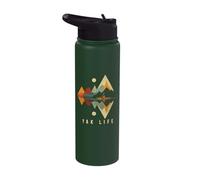 Kayak Vintage Retro Mountains Canoe Kayak Kayak Kayak Stainless Steel Insulated Water Bottle