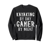Kayaking By Day Gamer By Night Kayaker Gear Summer Kayak Sweatshirt