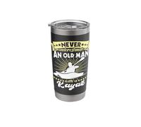 Kayaking Canoeing Never Underestimate Old Man Kayaker Stainless Steel Insulated Tumbler