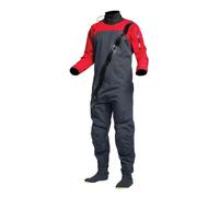 Kayaking Dry Suit for Men, Latex Cuff, Splash Collar, Flatwater, Ocean River Paddling(Red,XL)