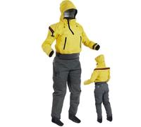 Kayaking Drysuit for Women, 3 Layers Fabric Wetsuit, Adjustable Waist, Waterproof/Breathable, for Watersports Dinghy, Sailing, Kayaking, Paddleboard,yellow-3XL