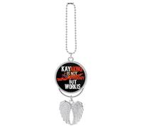 Kayaking Is Not Voluntary But Work Is Car Hanging Ornament Mirror Accessories Angel Wings Pendant