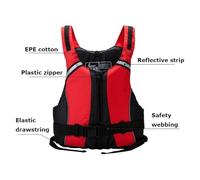 Kayaking Jackets Safety Vests Portable Youth Swim Vest Buoyancy Aid with Adjustable Fit for Swimming Surfing Water Sports(Red,XXL)