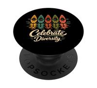 Kayaking Kayak Celebrate Diversity PopSockets Adhesive PopGrip