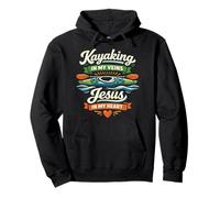 Kayaking Kayak Faith Kayaking In My Veins Jesus In My Heart Pullover Hoodie